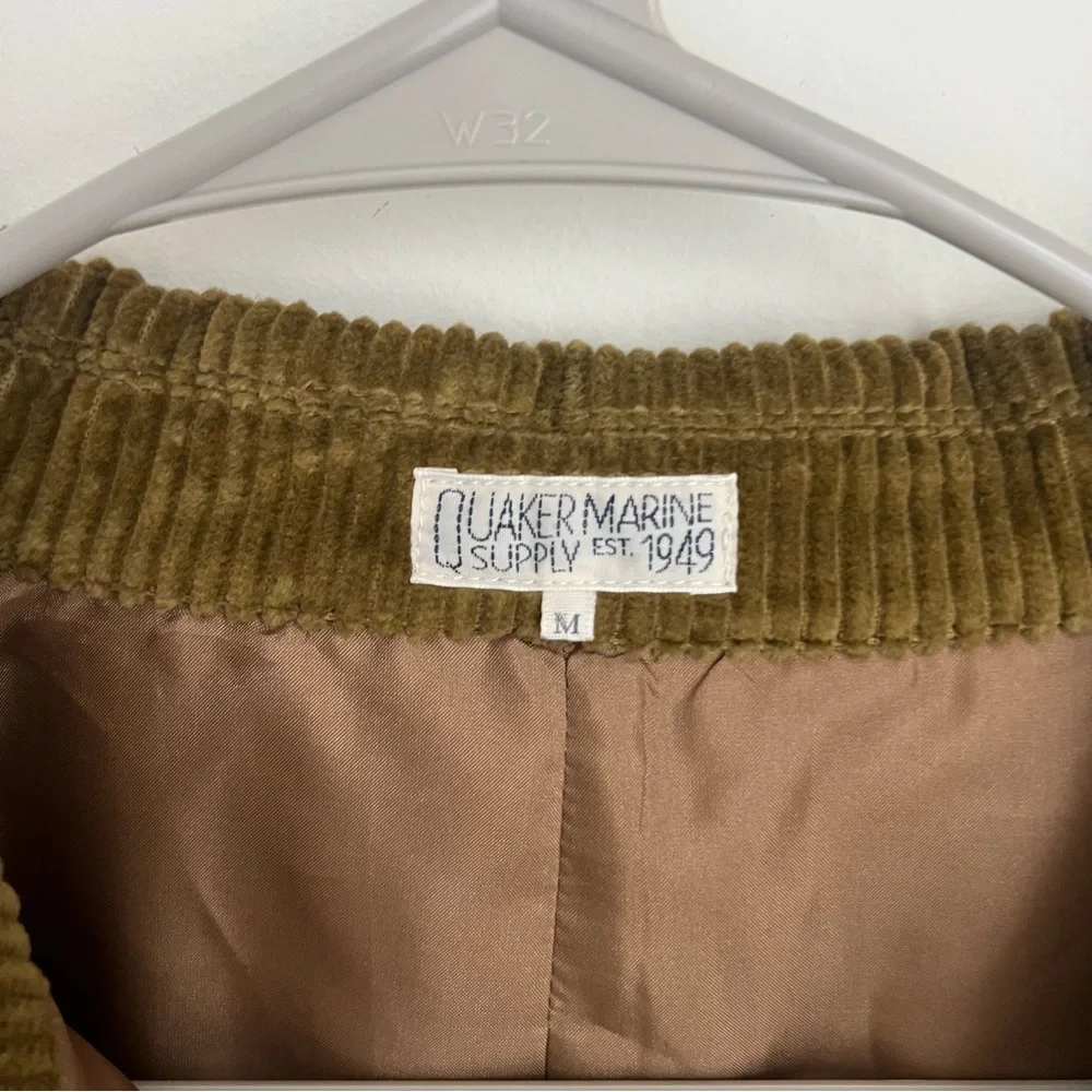 NEW Quaker Marine Supply Co Corduroy French Workman's Jacket Men's Medium - Picture 5 of 8